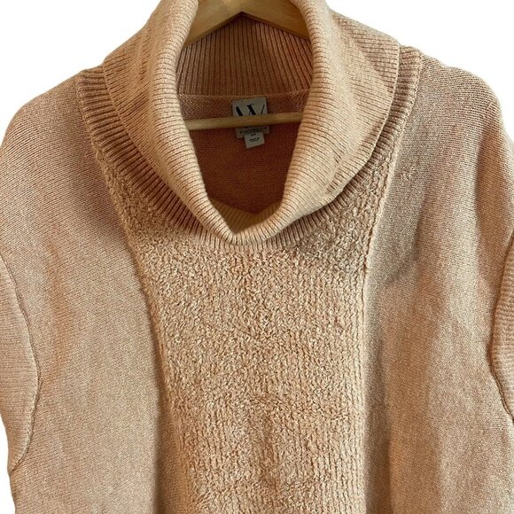 Worthington Sweater Vest Plus Size 0X Peach Cowl Turtleneck Chenille Sleeveless - Picture 3 of 6